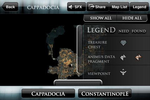 Screenshot Assassin’s Creed Revelations Collectibles Map by Prima Screenshot Assassin’s Creed Revelations Collectibles Map by Prima